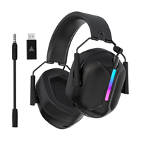 狼派(teamwolf) V100S蓝牙耳机无线三模游戏头戴式耳机带降噪耳麦有线电脑笔记本手游用吃鸡 魅力黑-48小时续航-三模连接+游戏耳机