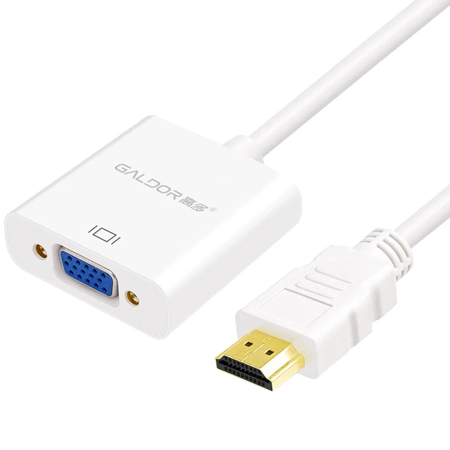  高多 高清视频转接 HDMI转VGA线  1.8米