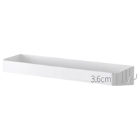 懒角落 卫生间置物架免打孔壁挂浴室置物架厕所收纳挂架带挂钩 30CM 浴室置物架 带挂钩30cm