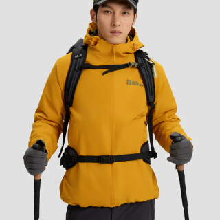今日必买：Jack Wolfskin JOYFUL男款抓绒内胆三合一冲锋衣A65467 盏花黄/M0043