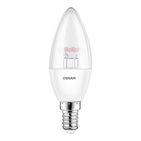 欧司朗(OSRAM)LED调光灯泡尖泡暖光家用水晶吊灯光源蜡烛泡水晶灯台灯调光灯泡 5.5W透明烛-2700K-E14螺口