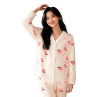 古今 【珊瑚绒】秋冬甜美女士蓄热保暖睡衣家居服套装亲肤高级感可外穿