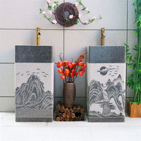 接运猫 ARROW2025最新款山中古典家装主材户外庭院洗手台大理 户外立柱盆补差