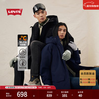 Levi's 25年秋冬同款通勤轻户外中长款连帽羽绒服 黑色 M