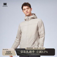 天石 品牌棉服男士外套春季新雪丽棉服3M短款连帽运动内搭中间层薄夹克 岩石灰色 XL（180/100A） 岩石灰色 连帽款