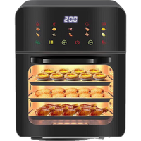 SUBOAER苏泊电烤箱 空气炸锅蒸烤一体 家用免翻面可视窗口大容量无油烟低脂不沾煎炸锅全自动多功能 米白色  【触摸全息彩屏+可视窗口】嫩炸免翻面