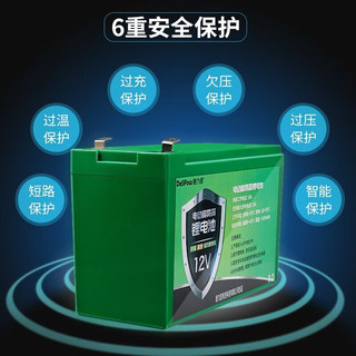  Delipow/德力普 大容量 12V锂电池电动喷雾器+免焊锡插线+品字充电器  1粒