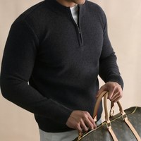GBHP半拉链保暖毛衣男士春秋针织衫商务休闲保暖打底衫男上衣