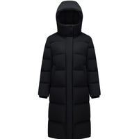 波司登2024冬季女士长款羽绒服连帽时尚休闲百搭保暖外套B40145298 黑色8056 170/92A