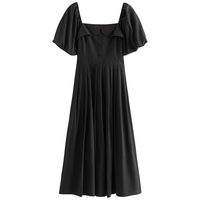 范思蓝恩 短袖连衣裙 S 黑色