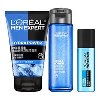 巴黎欧莱雅 L'OREAL PARIS欧莱雅（LOREAL）男士护肤品套装水能补水保湿控油洗面奶水乳爽肤水送男生 男士护肤旅行装（3件套）