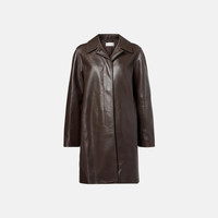 THE ROW 女士 Gracia皮革夹克 P01076726 棕色 XXS CN 155/80