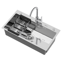 BSITN 厨房洗菜盆大单槽洗菜池一体盆加厚不锈钢水槽洗碗手工盆BS007