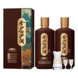金沙 足迹可抵大鹅淘金币45.98)金沙回沙酒国产白酒回源53度酱香型白酒500mL*6瓶纯粮酒白酒