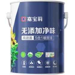 嘉宝莉 净味高遮盖5合1内墙乳胶漆 墙面漆新家翻新 水性环保油漆涂料6.4KG