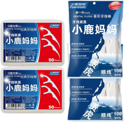 小鹿妈妈 小鹿 超细 牙线棒  1200支