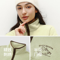 森马(Semir)史努比系列卫衣女设计感摇粒绒保暖冬宽松半拉链立领101724116015 杏黄30521