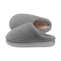 俞兆林（YUZHAOLIN）棉拖鞋男女冬季简约毛绒保暖室内居家用棉鞋 YD689 灰色 42-43 适合41-42脚穿