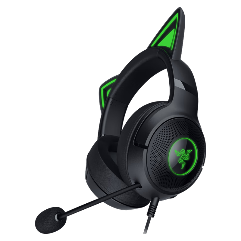  RAZER/雷蛇 RGB灯效 有线头戴式电竞游戏耳机  黑
