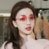 Aabbye太阳镜女士墨镜同款太阳镜圆脸长脸韩版开车眼镜 粉色