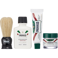 PRORASO 博拉索 凉感薄荷系列男士护肤套装 (须前霜15ml+剃须膏10ml+须后水25ml+剃须刷)
