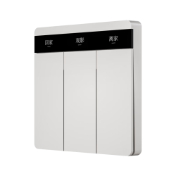 领普 自带屏显按键自定义 智能开关  典雅白