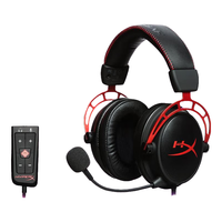  HYPERX/极度未知 降噪麦克风 游戏耳机+灵音声卡plus版  黑红