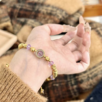 花饰庄园 紫色星辰盘缠手链新中式宫廷风感复古百搭手串 紫色星辰盘缠手链