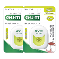 GUM康齿家日本超细牙线特织剔牙线含蜡扁线家庭套装清洁牙缝牙垢