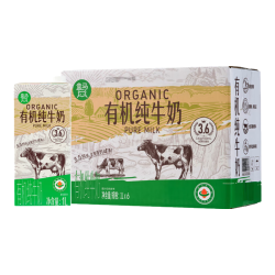 盒马 有机3.6g蛋白纯牛奶 1L*6盒 200ml*24盒 送礼牛奶礼盒 1L*6盒 箱装