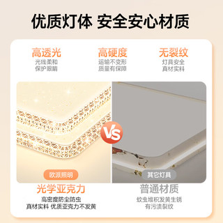 欧派（OPPEIN）客厅大灯吸顶灯轻奢护眼现代简约led中山灯具套餐智能调光包安装
