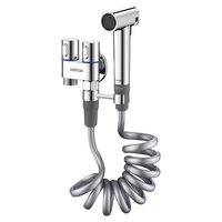 箭牌（ARROW）双控双出浴室冲洗器马桶喷枪精铜角阀马桶伴侣增压喷水枪