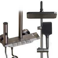 科固 四功能 花洒淋浴套装+钢琴键+增压喷头