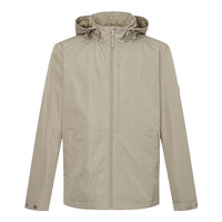 哈吉斯（HAZZYS）男装 秋款休闲外套【可折卸帽子】夹克男ASVZU0BCU07 米色BI 2XL (185/104A 52)