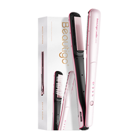 beautigo直板夹蒸汽直发器空气悬浮隔热蒸汽护发刘海夹板卷直两用便携家用美发 蒸汽直板夹【玫瑰金】