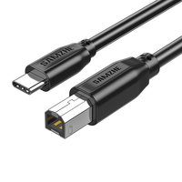 SAMZHE 山泽 Type-C高速打印机线 USB2.0-C方口打印数据连接线 适用爱普生惠普HP佳能打印机连接线1米 CTB10