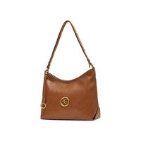 百思图 25冬季miu系高级质感托特包通勤单肩斜挎包女TY058DX5 棕色 F