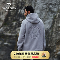 WOLSEY抓绒衣加绒加厚保暖仿羊羔绒户外登山休闲运动外套秋冬男女款 银灰色 L 175