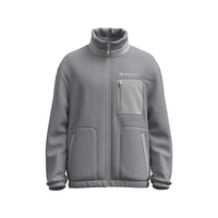 WOLSEY仿羊羔绒抓绒衣加绒加厚保暖户外运动休闲登山外套秋冬男女 银灰色 L 175