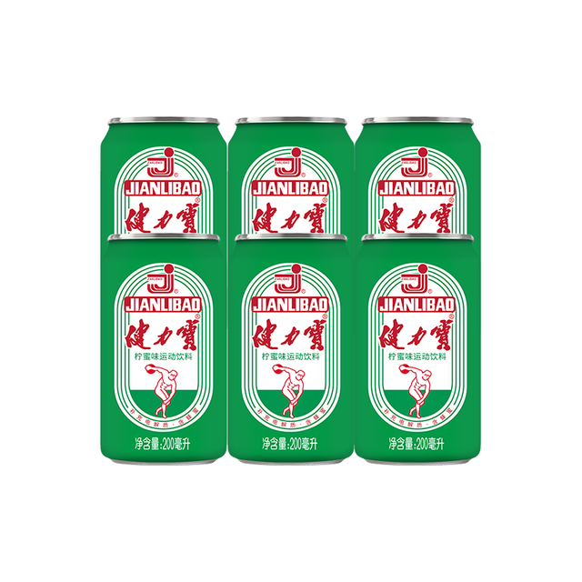 健力宝 0糖0脂0卡无糖橙蜜味200mL*6罐补充电解质运动碳酸饮料汽水