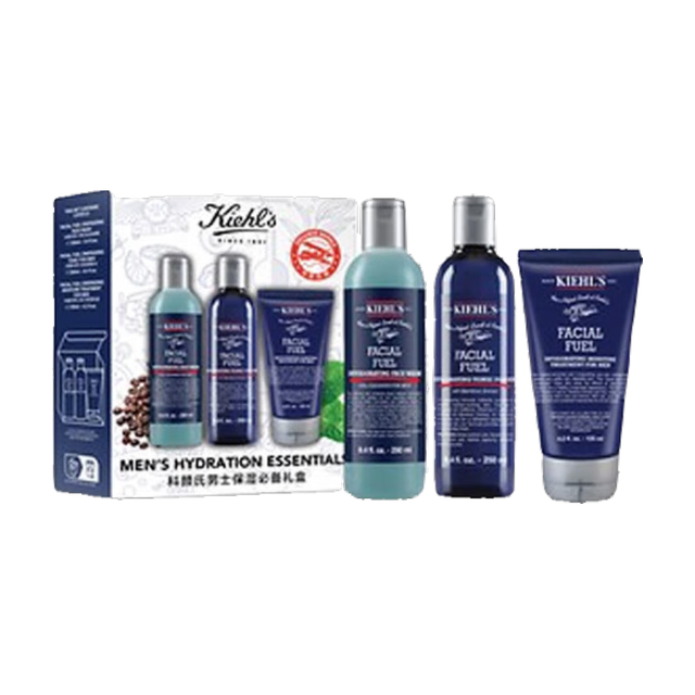 科颜氏 男士三件套礼盒洁面250ml爽肤水250ml乳液125ml