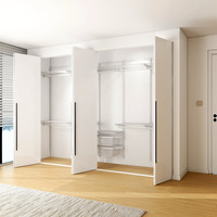 美达斯 铝合金组装衣柜 上门安装 加厚蜂窝铝柜门 定制金属衣柜 衣帽间组合