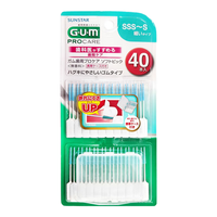 G·U·M牙周护理弹性按摩齿间刷矫正牙套2盒装共80支装 (SSS~S)型 按摩齿间刷SSS-S型40支*2盒