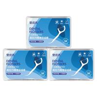 宜齿洁 经典宽阔弓形高拉力细滑牙线棒盒装 50支*12