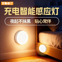 艾勒丝汀 人体感应小夜灯 声控磁吸免打孔 暖光常亮款