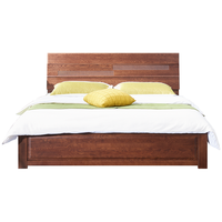 光明家具 实木床现代简约卧室大床双人床水曲柳婚床 1504 1.8空体