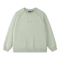 FILA FUSION斐乐潮牌款套头卫衣2025冬休闲针织长袖上衣 枯叶绿-GN 160/84A/XS