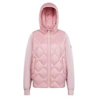 波司登奥莱连帽轻薄羽绒服女短款时尚保暖卫衣拼接短款外套