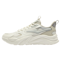 鸿星尔克休闲鞋男鞋秋冬厚底舒适老爹鞋运动鞋【桀骜2.0】【100元券】 微晶白/白露灰 42