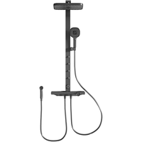 浪鲸(SSWW)卫浴淋浴花洒套装一体钢琴键精铜主体背喷按摩花洒SKQM059A-GA4-2